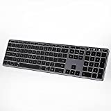 Backlit Bluetooth Keyboard for Mac, Wireless Multi Device Keyboard with 3 Bluetooth Channels, Ultra-Slim Rechargeable Advanced Keyboard, Compatible with mac, iPhone, ipad, Apple MacBook Pro/Air