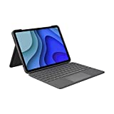 Logitech Folio Touch iPad Pro 11-inch (1st, 2nd, 3rd and 4th gen - 2018, 2020, 2021, 2022) Keyboard Case - Backlit Keyboard, Trackpad, Smart Connector - Grey, USA Layout