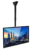 Mount-It! TV Ceiling Mount Bracket, Adjustable Height Full Motion 360 Deg Rotation Tilting Swiveling for Flat Panel LCD LED OLED Plasma TVs, Fits up to 75 Inch TVs, 110 Pound Capacity, Black (MI-509B)