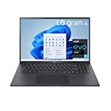 LG Gram 16Z90P Laptop 16' Ultra-Lightweight, (2560 x 1600), Intel Evo 11th gen CORE i7 , 16GB RAM, 256GB SSD, Windows 11 Home, 22 Hour Battery, Alexa Built-in, 2X USB-C, HDMI, USB-A - Black