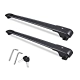 Autekcomma Heavy Duty Roof Rack Crossbars Replacement for 2007-2022 Toyota 4Runner ,Anti-Corrosion ,Aircraft Aluminum Black Matte with Anti-Theft Locks . (ONLY FIT Original EXISTING Side Rail)