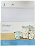 Silhouette Printable Sticker Paper 8.5X11 8/Pkg-Clear