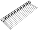 Surpahs Over The Sink Multipurpose Roll-Up Dish Drying Rack (Warm Gray, Large - 20.5' x 13.1')