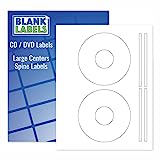 Blank Labels CD / DVD Labels, 5931 Template Compatible Permanent White Matte Label, Inkjet and Laser Printer Guaranteed Made in USA, Disc & Spine Labels- 10 Sheets - 20 Disc Labels & 40 Spine Labels