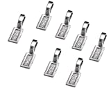 50 Pcs Oval Scrabble Glue On Earring Bails For Fitting Glass Tiles Pendants For DIY Making (50pcs)