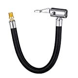 LUMITECO Locking Tire Chuck with Rubber Hose and Standard Tire Valve Fine Thread, Tire Inflator Pump Hose Adapter for Twist On Convert to Lock On Connection
