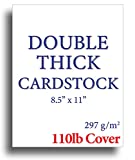 110lb Cover Ultra Heavyweight Thick Cardstock - Bright White - 8.5' x 11' - For Inkjet/Laser Printers (50 Sheets)