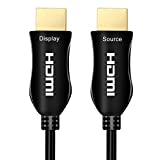 4K Fiber Optic HDMI Cable 150 Feet, 18Gbps 4K 60Hz(4:4:4 HDR10 HDCP2.2) 1440p 144Hz High Speed Ultra HD One-Direction Cord Compatible with Apple-TV Ps4 Xbox One