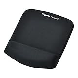 Fellowes PlushTouch Wrist Rest with Mouse Pad, FoamFusion Technology, Black (9252001)