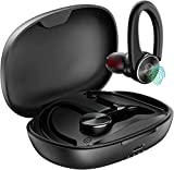 Wireless Earbuds, TTQ Bluetooth Headphones 80Hrs Playtime with Charging Case and Earhooks Over Ear Waterproof Earphones with Mic for Working Sports Running Workout iOS Android TV Phone Laptop