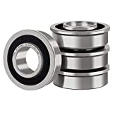 XiKe 4 Pcs Flanged Ball Bearings ID 3/4' x OD 1-3/8', Applicable Lawn Mower, Wheelbarrows, Carts & Hand Trucks Wheel, Replacement 532009040, AM118315, AM127304, 10513, 251210 Etc.