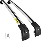 Mophorn Roof Rack Cross Bars Baggage Locking Roof Rail Crossbars Luggage Cargo Ladder Bike Load Roof Cross Bars Black (for Audi Q7, for Audi Q7 2006-2021 Sliver)