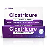 Cicatricure Face & Body Scar Gel, Reduces the Appearance of Old & New Scars, Stretch Marks, Surgery, Injuries, Burns and Acne, 1 Ounce (Packaging May Vary)
