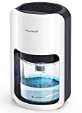 Dehumidifiers, Small Dehumidifier 42oz , Portable Dehumidifier for home (320 Sq.Ft) with Auto Shut Off and 7 Colors LED Lights, Ultra Quiet for Home,Wardrobe, Closet, Bathroom, Bedroom, Trailer, RV