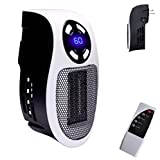 500W Smart Space Electric Fan Heater , Wall Outlet Electric Space Heater as Seen on TV with Adjustable Thermostat and Timer and Led Display,Fast Heating, Low Noise, Safe Use