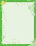Barker Creek Designer Computer Paper, Go Green, 8.5” x 11”, Decorative Printer Paper, Stationery, 50 Sheets per Pkg, Home, School and Office Supplies (724)