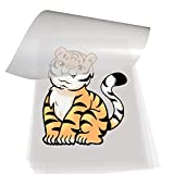 DTF Transfer Film Glossy Clear PreTreat -A4 PET Heat Transfer Paper for DYI Direct on T-Shirts Textile-(8.3' x 11.7') -30 Sheets