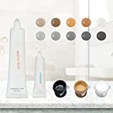 Marble Repair Kit & Granite Repair Kit(Color Match), Corian Repair Kit for Marble Granite Quartz Corian Tiles and Stones, Restore Countertops with Color Brown Gray White Beige Black Cream Yellow