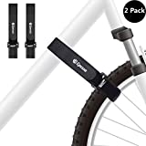 Epessa Bike Rack Strap Bike Wheel Stabilizer Straps,Stonger Grip with Gel,Adjustable,2 Pack (Black)