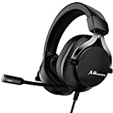 Xbox One Headset with Mic LED Light On Ear Gaming Headphone PS4,3.5mm Wired Gaming Headset for PC Mac Laptop Nintendo Switch Gamer Headphone (Black)