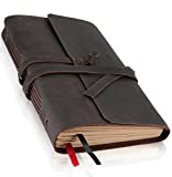 Leather Journal with Lined Pages - Leather Bound Journal for Men & Women (6x8in), Writing Journal, Poetry Journal Leather, Mens Journal for Writing Prayer Journal, Vintage Leather Journals for Men