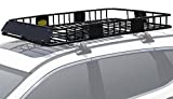 Leader Accessories Roof Rack Cargo Basket with 150LB Capacity Car Top Luggage Carrier 64'x 39'x 6' Fit for SUV Truck Cars