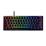 Razer Huntsman Mini 60% Gaming Keyboard: Fastest Keyboard Switches Ever - Linear Optical Switches - Chroma RGB Lighting - PBT Keycaps - Onboard Memory - Classic Black (Renewed)
