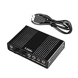 VAlinks USB 2.0 External Sound Card 6 Channel 5.1 Surround Optical S/PDIF Audio Sound Card Adapter for PC Laptop Recording Compatible with Windows 10/8 / 7/ XP
