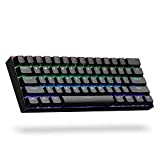 ANNE PRO 2, 60% Wired/Wireless Mechanical Keyboard (Kailh Box White Switch/Black Case) - Full Keys Programmable - True RGB Backlit - Tap Arrow Keys - Double Shot PBT Keycaps - NKRO - 1900mAh Battery