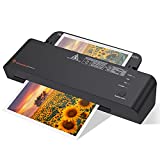 Laminator Machine, 9 Inches Thermal Laminator with Hot and Cold Setting for A4/A5/A6, Never Jam Portable Laminating Machine with 4 Pouches for Home/Office/School Use