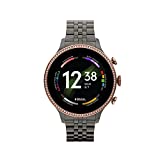 Fossil Unisex Gen 6 42mm Stainless Steel Touchscreen Smart Watch, Color: Rose Gold, Gunmetal (Model: FTW6078V)