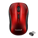 LeadsaiL Wireless Mouse Silent 2.4G USB Computer Mouse Compact Optical Cordless Mouse Mini Quiet Wireless Mice, Noiseless, 4 Buttons, 3 Adjustable DPI Mobile Mouse for PC/Laptop/ Windows/Mac/Linux