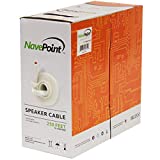 NavePoint 250ft in Wall Audio Speaker Cable Wire CL2 16/2 AWG Gauge 2 Conductor Bulk White