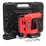 NEIKO 02651A Cordless Brad Nailer and Stapler | 18 Gauge, 2 in 1 Rechargeable Staple Gun and Battery Powered Nail Gun | Carpentry, Upholstery, Woodworking, and Finish Nailer | 20V 2.0Ah Li-ion