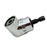 AUTOTOOLHOME 105 Degree Right Angle Driver Drilling and Driving Power Screwdriver Drill Attachment Adapter with 1/4-inch Hex Quick Change Drive and Magnetic Bit Socket