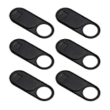 Vliigts Ultra-Thin Camera Cover Slide for Tesla Model 3 / Y Interior Cabin Camera Laptop PC Front-Facing Webcam Sticker Blocker Protect Your Privacy (Black - 6 Pack)