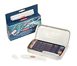 Derwent Inktense Wash Set, includes 8 Inktense Pencils, 1 Spritzer, 1 Waterbrush, 1 Paint Brush (2302584)