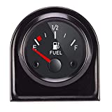 ATFWEL Fuel Level Gauge,2' 52mm E-1/2-F Pointer Universal Fuel Tank Meter with LED Backlight for Car RV Yacht Boat Motorcycle