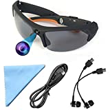Bluetooth Sunglasses Camera Full HD 1080P Wearable Glasses Camera with Headset,UV Protection Polarized Lens Video Recorder Sport Design for Men Riding,Motorcycle,Traveling, Built-in 32GB Memory Card