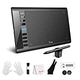 Graphics Drawing Tablet, Ugee M708 10x6in 3D Digital Tablet with 8192 Level Batery Free Tilt Pen, 8 Hot Keys,Art,Design,Creation Tablet for PC with Windows 11/10/8/7, Mac OS 10.10 or Above