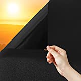 Fireworx Blackout Window Film Total Blackout Stick Paper 100 Percent Light Blocking Room Darkening Static Cling 17.5 x 78.7 Inches