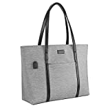 Laptop Tote Purse Large, Business Women Work Bag Professional Computer Purse Teacher Tote Bag with Zipper and Pockets Fits 15.6 Inch Laptop