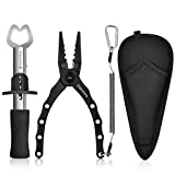 Sidomma Fishing Pliers Fishing Gripper Multifunction Fishing Pliers Saltwater with Sheath Fishing Tool Flyfishing Gear Ice Fishing Gear Fishing Gifts for Men Kayak Fishing Gear
