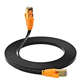 Cat 8 Ethernet Cable 11ft, Flat Ethernet Cable Faster Than Cat7/Cat6/Cat 6e/Cat5 High Speed Ethernet Cable up to 40Gbps 2000Mhz Internet Cable Compatitable for Router Modem Gaming Laptop Xbox