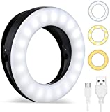 Whellen Selfie Ring Light for Phone Laptop Tablets Camera Photography Video, Rechargeable LED Clip On Light