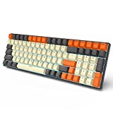 RK ROYAL KLUDGE RK100 Wireless Mechanical Keyboard, Bluetooth5.1/2.4G/Wired 96% Full Size 100-Key Hot Swappable Gaming Keyboard with 3 USB Ports, Red Switch for Mac Windows, Carbon