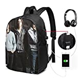NA Business Travel Anti Theft Backpack Travel, Work, School, Laptop Backpack, Men's and Women's - Black USB Backpack 17 in