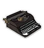 GT Graphics Express Old Fashioned Typewriter Author Writer - 5' Vinyl Sticker - for Car Laptop I-Pad - Waterproof Decal