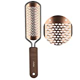 Foot File Foot Scrubber Pedicure - Callus Remover for Feet Easkep Professional Foot Grater Rasp Foot Scraper Corns Callous Removers Dry skin Cracked Dead Skin Remover for Dry and Wet Feet (Golden)