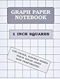 Graph Paper Notebook: 1 Inch squares (100 pages, thick solid lines)
